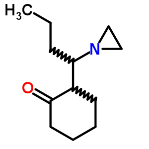 2-[1-(1-氮丙啶)丁基]-環(huán)己酮結(jié)構(gòu)式_21805-72-1結(jié)構(gòu)式