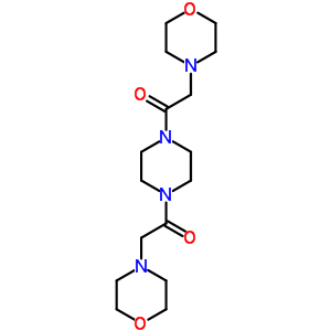 2-嗎啉-4-基-1-[4-(2-嗎啉-4-基乙?；?哌嗪-1-基]乙酮結(jié)構(gòu)式_22764-36-9結(jié)構(gòu)式