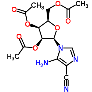 5-氨基-1-(2,3,5-三-o-乙?；?-d-呋核亞硝脲)-咪唑-4-甲腈結構式_23192-63-4結構式