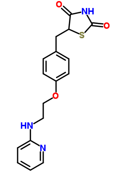 5-{4-[2-(2-吡啶基氨基)乙氧基]芐基}-1,3-噻唑烷-2,4-二酮結(jié)構(gòu)式_257892-31-2結(jié)構(gòu)式