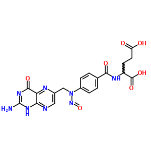 (9CI)-N-[4-[[(2-氨基-1,4-二氫-4-氧代-6-蝶啶yl)甲基]亞硝基氨基]苯甲?；鵠-L-谷氨酸結(jié)構(gòu)式_26360-21-4結(jié)構(gòu)式