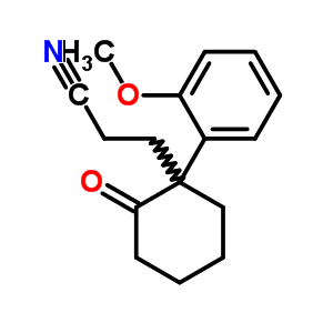 1-(2-甲氧基苯基)-2-氧代環(huán)己烷丙腈結(jié)構(gòu)式_2702-83-2結(jié)構(gòu)式