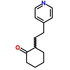 2-[2-(4-吡啶)乙基]-環(huán)己酮結(jié)構(gòu)式_28487-17-4結(jié)構(gòu)式