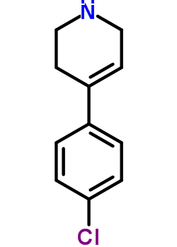 4-(4-氯苯基)-1,2,3,6-四氫-吡啶結構式_30005-58-4結構式