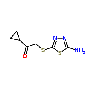 2-(5-氨基-[1,3,4]噻二唑-2-基磺?；?-1-環(huán)丙基-乙酮結(jié)構(gòu)式_309283-44-1結(jié)構(gòu)式