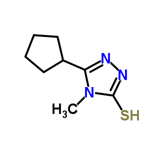 5-環(huán)戊基-4-甲基-4H-1,2,4-噻唑-3-硫醇結(jié)構(gòu)式_309731-00-8結(jié)構(gòu)式
