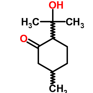 2-(1-羥基-1-甲基乙基)-5-甲基環(huán)己酮結(jié)構(gòu)式_3304-24-3結(jié)構(gòu)式