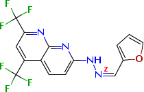 (9ci)-[5,7-雙(三氟甲基)-1,8-萘啶-2-基]肼酮2-呋喃羧醛結構式_338962-13-3結構式