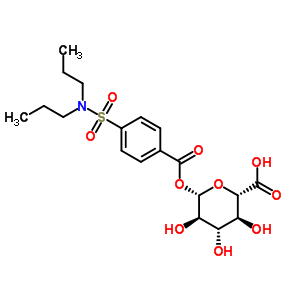 (2S,3S,4S,5R,6S)-6-[4-(二丙基氨基磺?；?苯甲?；鵠氧基-3,4,5-三羥基四氫吡喃-2-羧酸結(jié)構(gòu)式_34017-15-7結(jié)構(gòu)式
