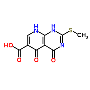 3,4,5,8-四氫-2-(甲基硫代)-4,5-二氧代-吡啶并[2,3-d]嘧啶-6-羧酸結構式_34259-41-1結構式