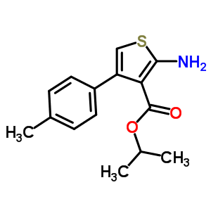 2-氨基-4-(4-甲基苯基)噻吩-3-羧酸異丙酯結構式_350997-25-0結構式
