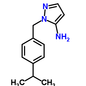 1-(4-異丙基芐基)-1H-吡唑-5-胺結(jié)構(gòu)式_3524-29-6結(jié)構(gòu)式