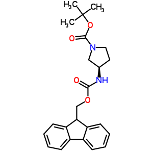 (R)-(-)-n-boc-3-n-Fmoc-氨基吡咯烷結(jié)構(gòu)式_352530-40-6結(jié)構(gòu)式