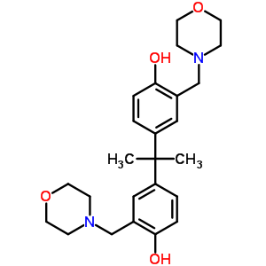 Phenol,4,4-(1-methylethylidene)bis[2-(4-morpholinylmethyl)-Structure,3541-25-1Structure Phenol,4,4-(1-methylethylidene)bis[2-(4-morpholinylmethyl)- Structure,3541-25-1Structure