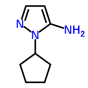 1-環(huán)戊基-1H-吡唑-5-胺結(jié)構(gòu)式_3702-09-8結(jié)構(gòu)式