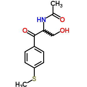 N-[1-(羥基甲基)-2-[4-(甲基硫代)苯基]-2-氧代乙基]-乙酰胺結(jié)構(gòu)式_38423-42-6結(jié)構(gòu)式