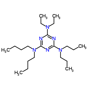 N4,N4-二丁基-N2,N2-二乙基-N6,N6-二丙基-1,3,5-三嗪-2,4,6-三胺結(jié)構(gòu)式_38551-14-3結(jié)構(gòu)式