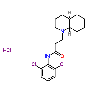 3-[(4aR,8aS)-3,4,4a,5,6,7,8,8a-八氫-2H-喹啉-1-基]-N-(2,6-二氯苯基)丙酰胺鹽酸鹽結(jié)構(gòu)式_39493-95-3結(jié)構(gòu)式