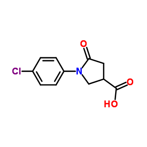 1-(4-氯苯基)-5-氧代吡咯烷-3-羧酸結構式_39629-87-3結構式