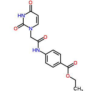 4-[[2-(2,4-二氧代嘧啶-1-基)乙?；鵠氨基]苯甲酸乙酯結(jié)構(gòu)式_4113-91-1結(jié)構(gòu)式