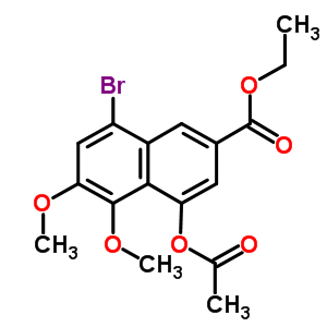 4-(乙酰基氧基)-8-溴-5,6-二甲氧基-2-萘羧酸乙酯結(jié)構(gòu)式_4147-31-3結(jié)構(gòu)式