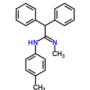 N-甲基-N-(4-甲基苯基)-2,2-二苯基-乙脒結(jié)構(gòu)式_4202-69-1結(jié)構(gòu)式