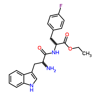 2-[[2-氨基-3-(1H-吲哚-3-基)丙?；鵠氨基]-3-(4-氟苯基)丙酸乙酯結(jié)構(gòu)式_4615-99-0結(jié)構(gòu)式