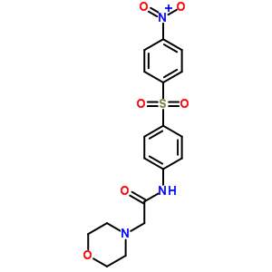 n-[4-[(4-硝基苯基)磺?；鵠苯基]-4-嗎啉乙酰胺結(jié)構(gòu)式_50385-16-5結(jié)構(gòu)式