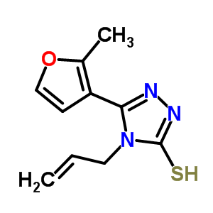 4-烯丙基-5-(2-甲基-3-呋喃基)-4H-1,2,4-噻唑-3-硫醇結(jié)構(gòu)式_522597-61-1結(jié)構(gòu)式