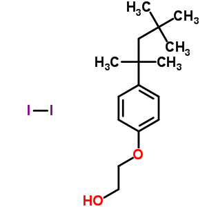 辛基苯氧基聚乙氧基乙醇-碘絡(luò)合物結(jié)構(gòu)式_53404-04-9結(jié)構(gòu)式