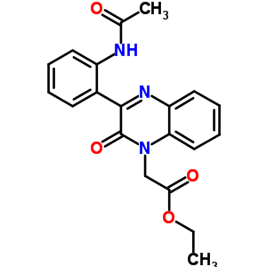 (3-(2-(乙?；被?苯基)-2-氧代-1(2H)-喹噁啉)乙酸乙酯結(jié)構(gòu)式_53493-73-5結(jié)構(gòu)式
