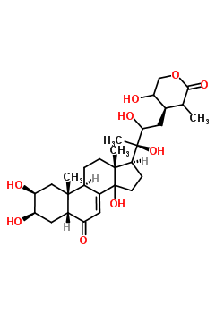 25,28-二-表-杯莧甾酮結構式_54082-42-7結構式