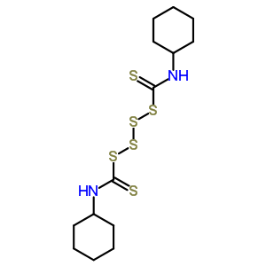 N-環(huán)己基-1-(環(huán)己基硫代氨基甲酰二磺?；酋；?甲烷硫代酰胺結(jié)構(gòu)式_5439-71-4結(jié)構(gòu)式
