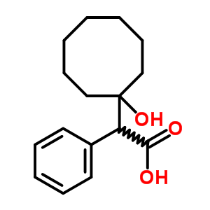 1-羥基-a-苯基環(huán)辛烷乙酸結(jié)構(gòu)式_5449-37-6結(jié)構(gòu)式