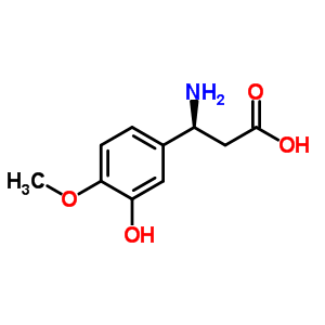 (S)-3-(3-羥基-4-甲氧基苯基)-beta-丙氨酸結構式_54503-13-8結構式