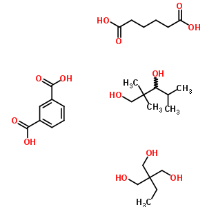 1,3-苯二甲酸與 2-乙基-2-(羥基甲基)-1,3-丙烷二醇, 己二酸和 2,2,4-三甲基-1,3-戊烷二醇聚合物結構式_55012-14-1結構式