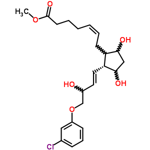 (Z)-7-[2beta-[(1E,3R)-3-羥基-4-(3-氯苯氧基)-1-丁烯基]-3alpha,5alpha-二羥基環(huán)戊烷-1alpha-基]-5-庚烯酸甲酯結構式_56687-85-5結構式