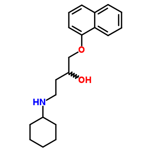 4-(環(huán)己基氨基)-1-(1-萘氧基)-2-丁醇結(jié)構(gòu)式_57281-35-3結(jié)構(gòu)式