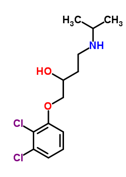 1-(異丙基氨基)-4-(2,3-二氯苯氧基)-3-丁醇結(jié)構(gòu)式_57281-46-6結(jié)構(gòu)式