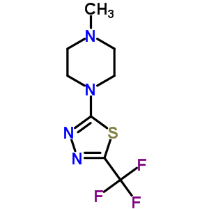 1-甲基-4-(s-三氟甲基-[1,3,4]噻二唑-z-基)哌嗪結構式_57709-34-9結構式