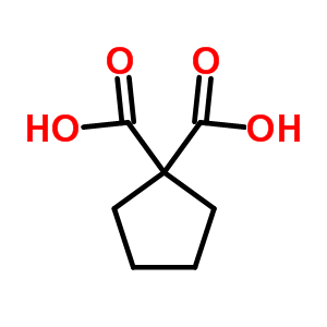 1,1-環(huán)戊烷二羧酸結(jié)構(gòu)式_5802-65-3結(jié)構(gòu)式