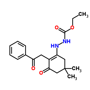 n-[(5,5-二甲基-3-氧代-2-甲磺?；?1-環(huán)己烯yl)氨基]氨基甲酸乙酯結(jié)構(gòu)式_58137-28-3結(jié)構(gòu)式