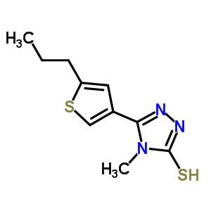 4-甲基-5-(5-丙基噻吩-3-基)-4H-1,2,4-噻唑-3-硫醇結(jié)構(gòu)式_588687-53-0結(jié)構(gòu)式