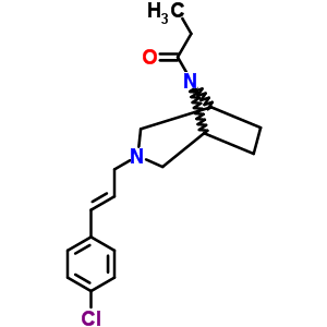 3-[3-(P-氯苯基)烯丙基]-8-丙?；?3,8-二氮雜雙環(huán)[3.2.1]辛烷結(jié)構(gòu)式_59038-08-3結(jié)構(gòu)式