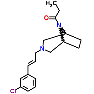 3-[3-(M-氯苯基)烯丙基]-8-丙?；?3,8-二氮雜雙環(huán)[3.2.1]辛烷結構式_59038-09-4結構式
