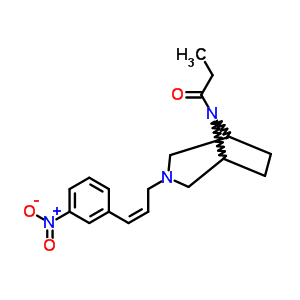 8-丙?；?3-[3-(4-硝基苯基)-2-丙烯基]-3,8-二氮雜雙環(huán)[3.2.1]辛烷結構式_59038-10-7結構式