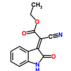 2-氰基-2-(1,2-二氫-2-氧代-3H-吲哚-3-基)-乙酸乙酯結(jié)構式_59225-18-2結(jié)構式