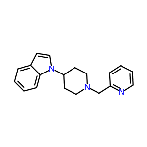 1-(1-(吡啶-2-甲基)哌啶-4-基)-1H-吲哚結(jié)構(gòu)式_594827-31-3結(jié)構(gòu)式