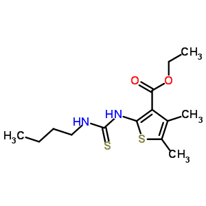 2-(丁基硫代氨基甲酰氨基)-4,5-二甲基-噻吩-3-羧酸乙酯結構式_59898-41-8結構式