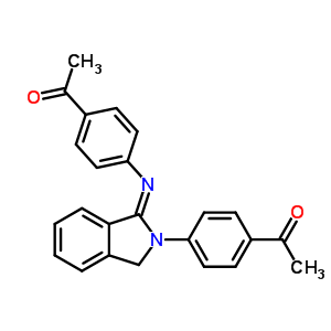 1-[4-[[2-(4-乙酰基苯基)-2,3-二氫-1H-異吲哚-1-基]氨基]苯基]-乙酮結(jié)構(gòu)式_60025-39-0結(jié)構(gòu)式